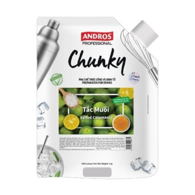 ANDROS PROFESSIONAL MỨT CHUNKY TẮC MUỐI TÚI 1KG/ SALTED CALAMANSI CHUNKY